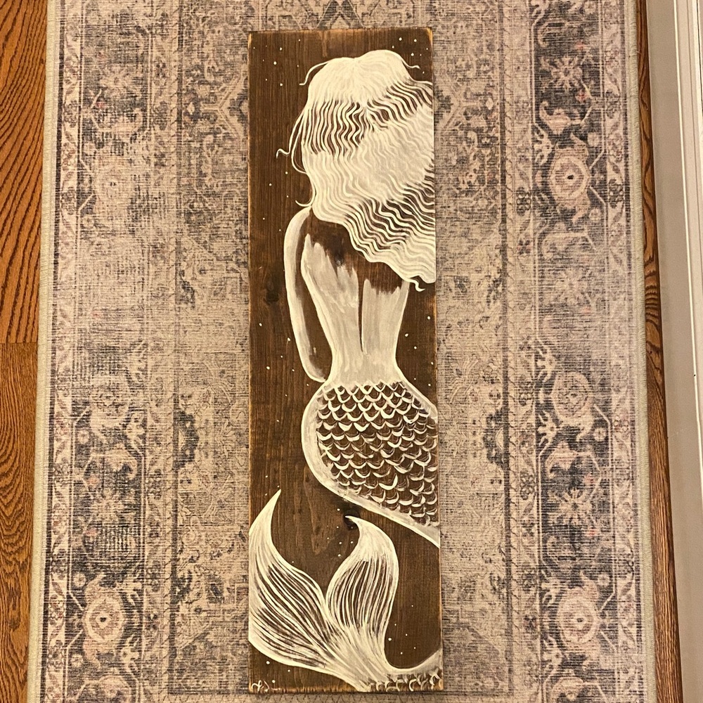 Rustic Mermaid Wall Art Decor